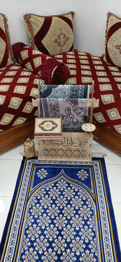 منظّم ركن الصلاة 3×1: حامل سجاد + حامل مصحف + حامل مبخرة